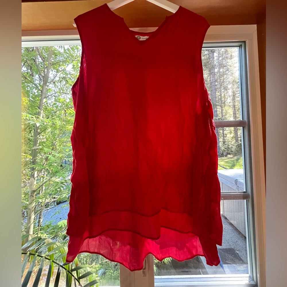 Lightweight Coral Sleeveless Top